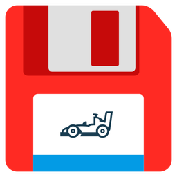 Floppy disk and Racing car