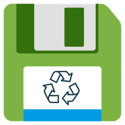 Floppy disk and Recycling symbol