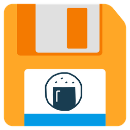 Floppy disk and Rice cracker