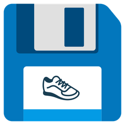 Floppy disk and Running shoe