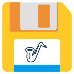 Floppy disk and Saxophone