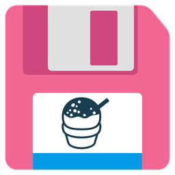 Floppy disk and Shaved ice