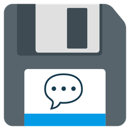 Floppy disk and Speech balloon