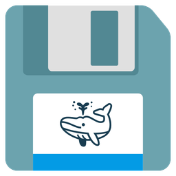 Floppy disk and Spouting whale