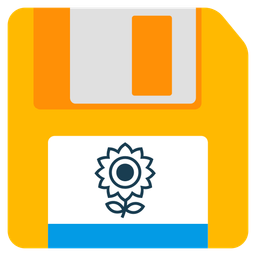 Floppy disk and Sunflower