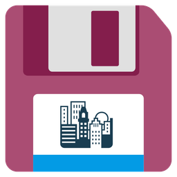 Floppy disk and Sunset