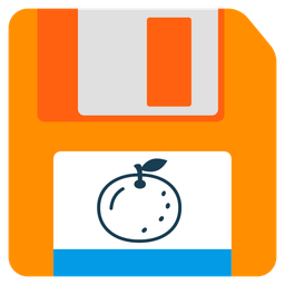 Floppy disk and Tangerine