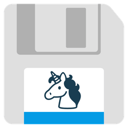 Floppy disk and Unicorn