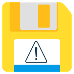 Floppy disk and Warning
