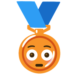 Flushed face and 3rd place medal