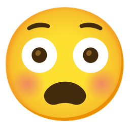 Flushed face and Anguished face