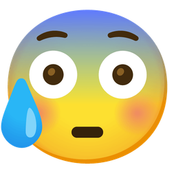 Flushed face and Anxious face with sweat