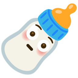 Flushed face and Baby bottle