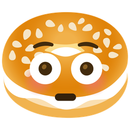 Flushed face and Bagel