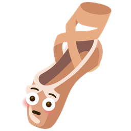 Flushed face and Ballet shoes