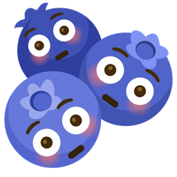 Flushed face and Blueberries