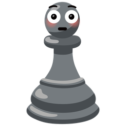 Flushed face and Chess pawn
