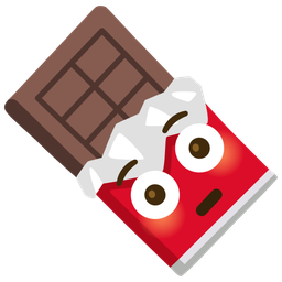 Flushed face and Chocolate bar