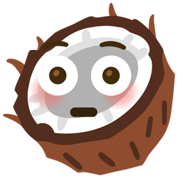 flushed face and coconut