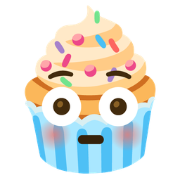 Flushed face and Cupcake