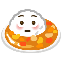 Flushed face and Curry rice