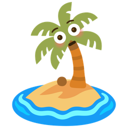 Flushed face and Desert island