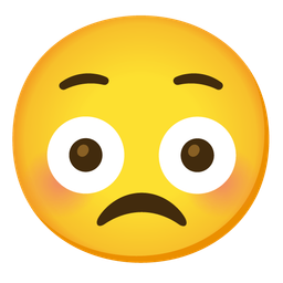 flushed face and disappointed face