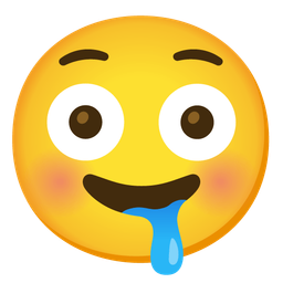 Flushed face and Drooling face