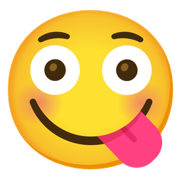 Flushed face and Face savoring food