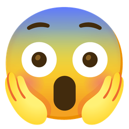 Flushed face and Face screaming in fear