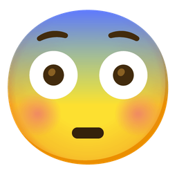 Flushed face and Fearful face