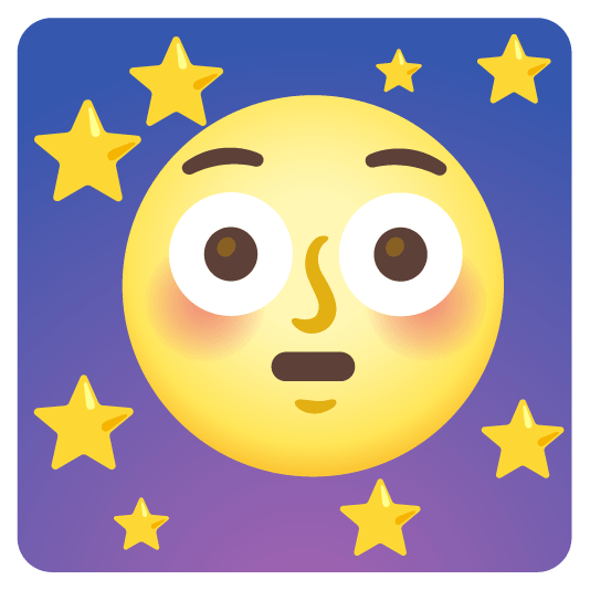 Flushed face and Full moon face