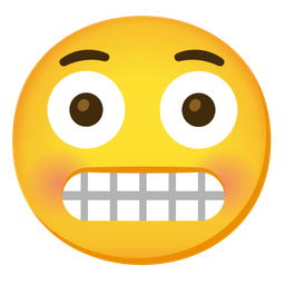 Flushed face and Grimacing face