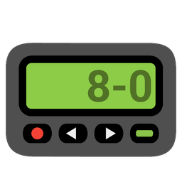 Flushed face and Pager