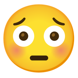 Flushed face and Pensive face