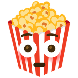 Flushed face and Popcorn