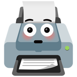 Flushed face and Printer