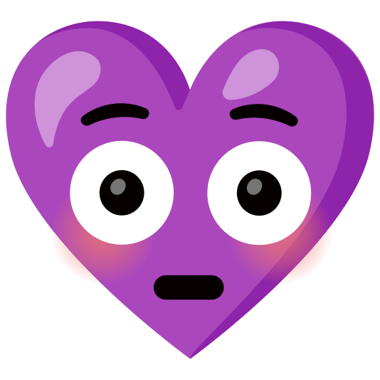 Flushed face and Purple heart