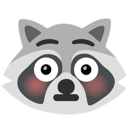 flushed face and raccoon