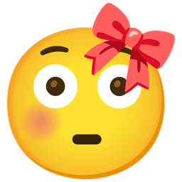 Flushed face and Ribbon