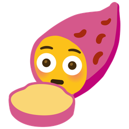 Flushed face and Roasted sweet potato