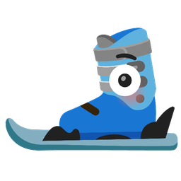 Flushed face and Skis