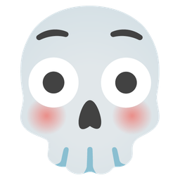 Flushed face and Skull