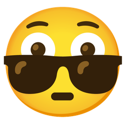 Flushed face and Smiling face with sunglasses