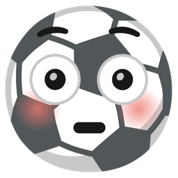 Flushed face and Soccer ball