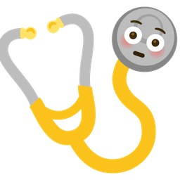 Flushed face and Stethoscope