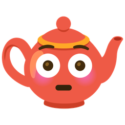 Flushed face and Teapot