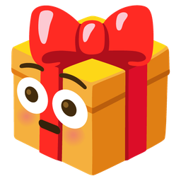 Flushed face and Wrapped gift