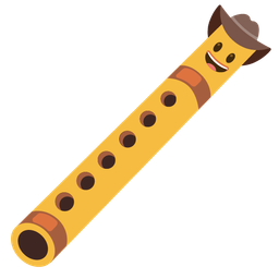 Flute and Cowboy hat face