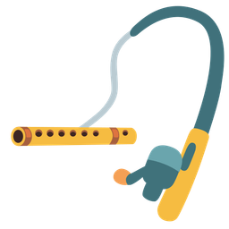 Flute and Fishing pole